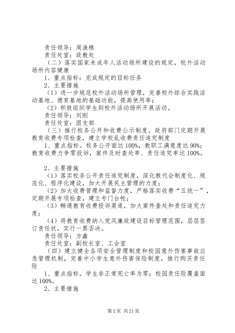 木冲沟中学创建全国文明城市工作方案_第2页