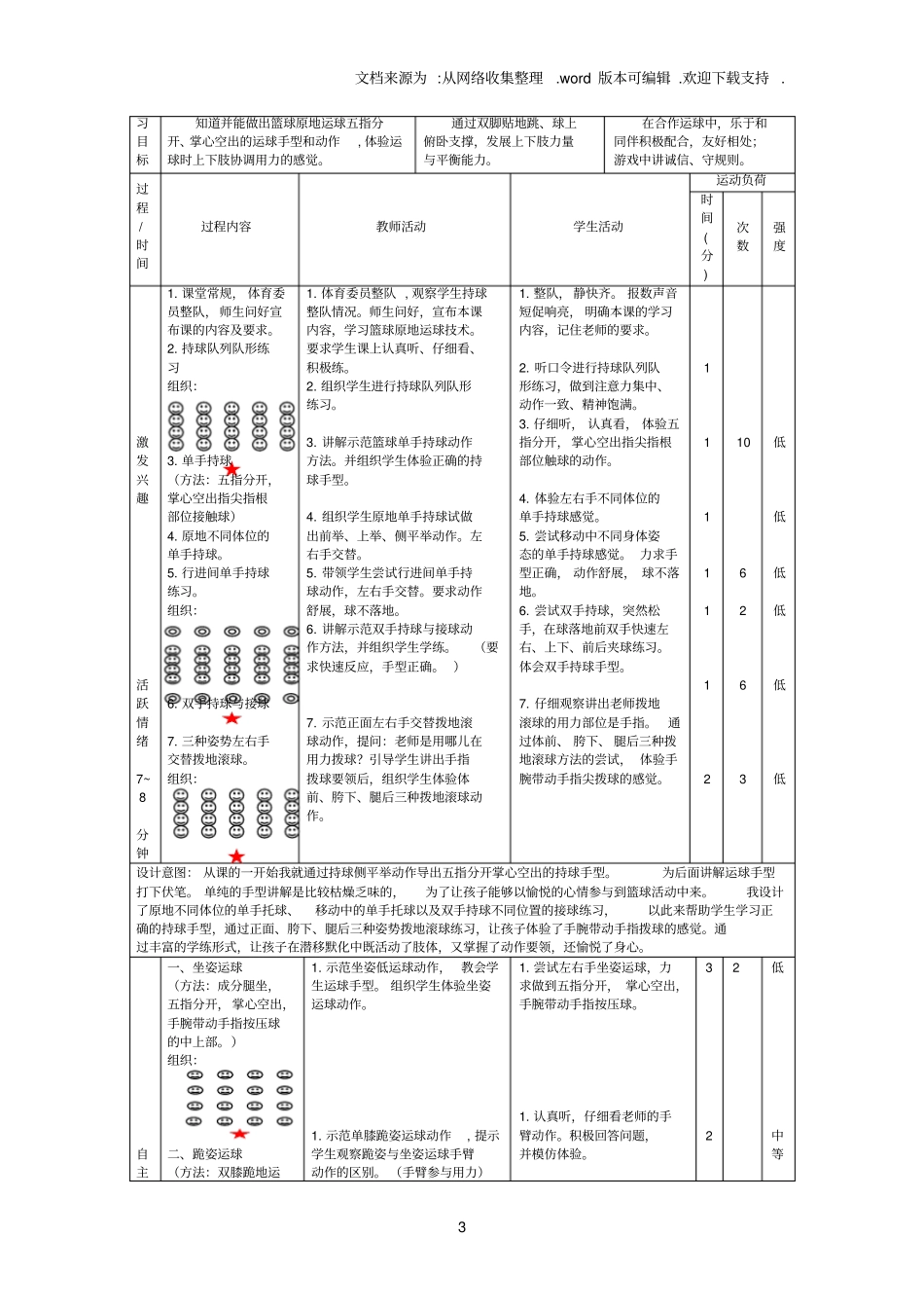 中小学优秀体育教学比赛教案集(小学部分)_第3页