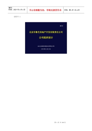 某咨询——鲁艺房地产组织设计