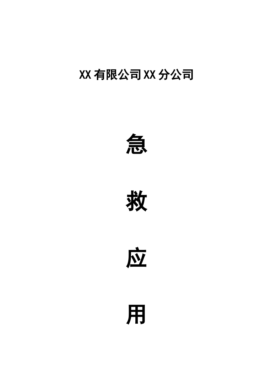 某分公司急救应用手册_第1页