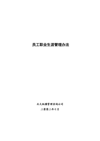 某咨询—某房地产员工职业生涯管理办法－吕虹1017
