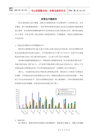 某地房博会专题报告