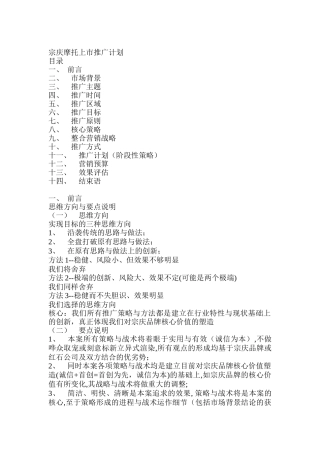 某品牌摩托车上市推广计划