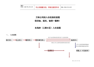 某地产公司的入伙收房的案例精选