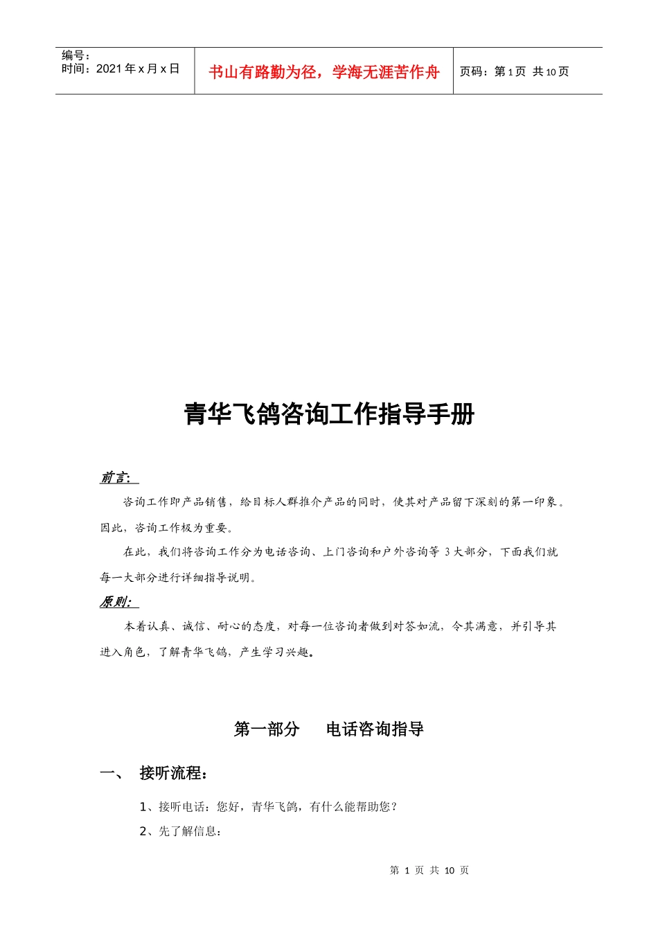 某咨询公司工作指导手册_第1页