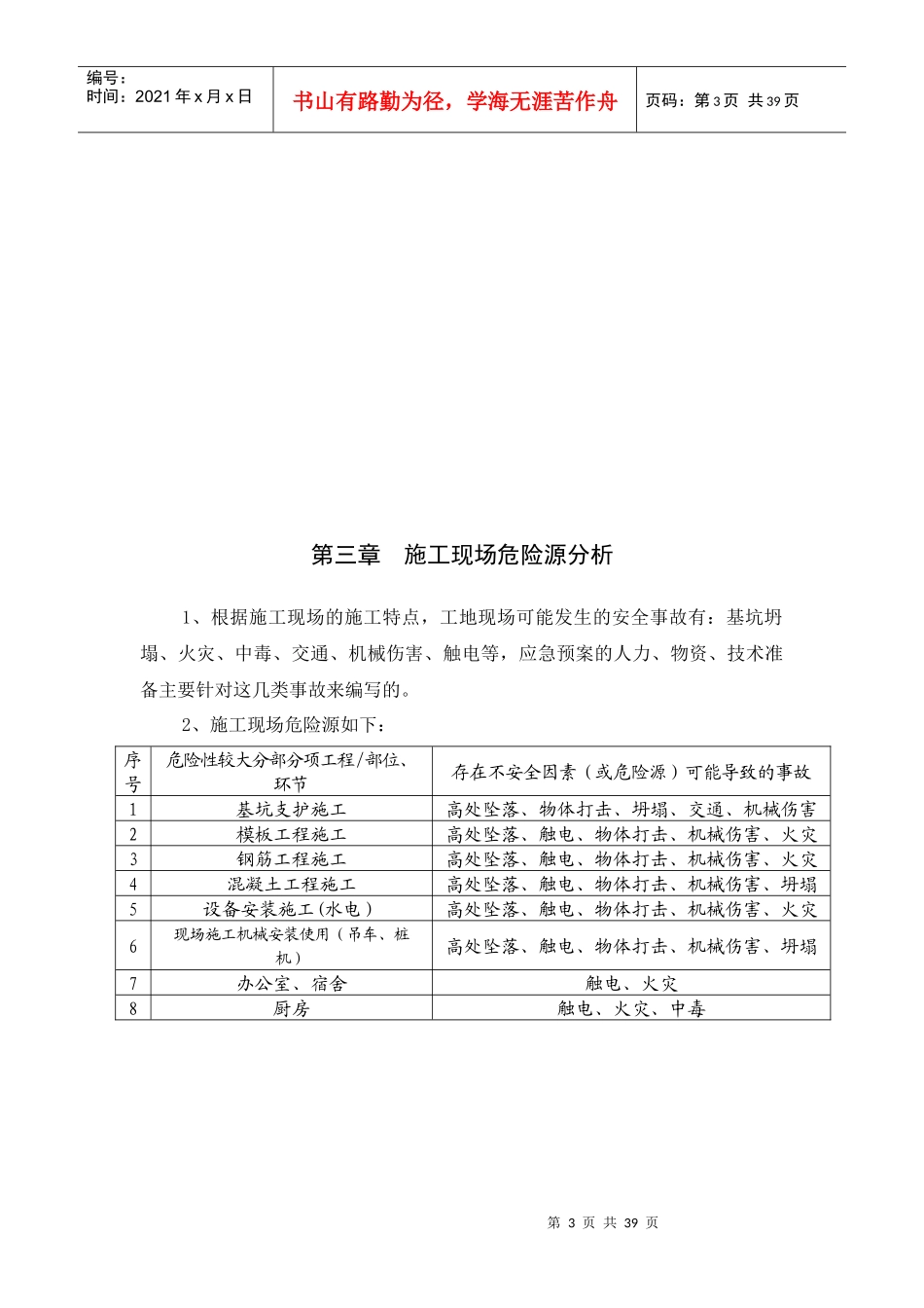 某地块基坑支护工程应急救援预案_第3页