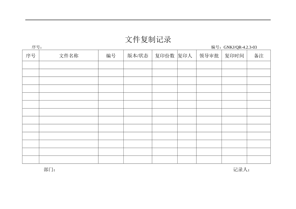 某医疗器械公司质量手册表格(DOC 82页)_第3页