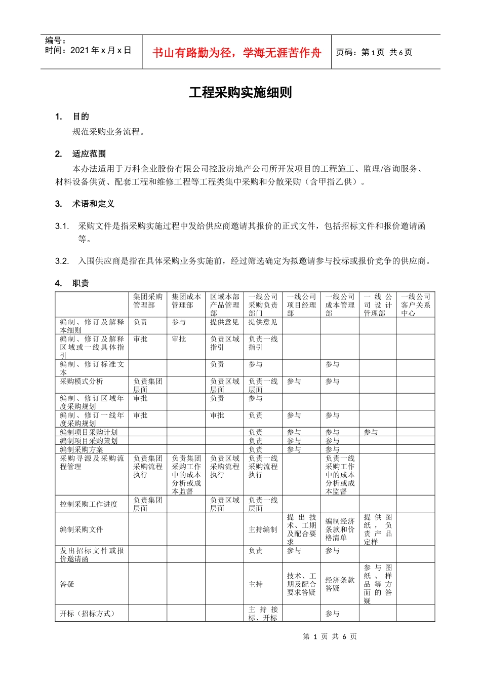 某地产工程采购实施细则_第1页