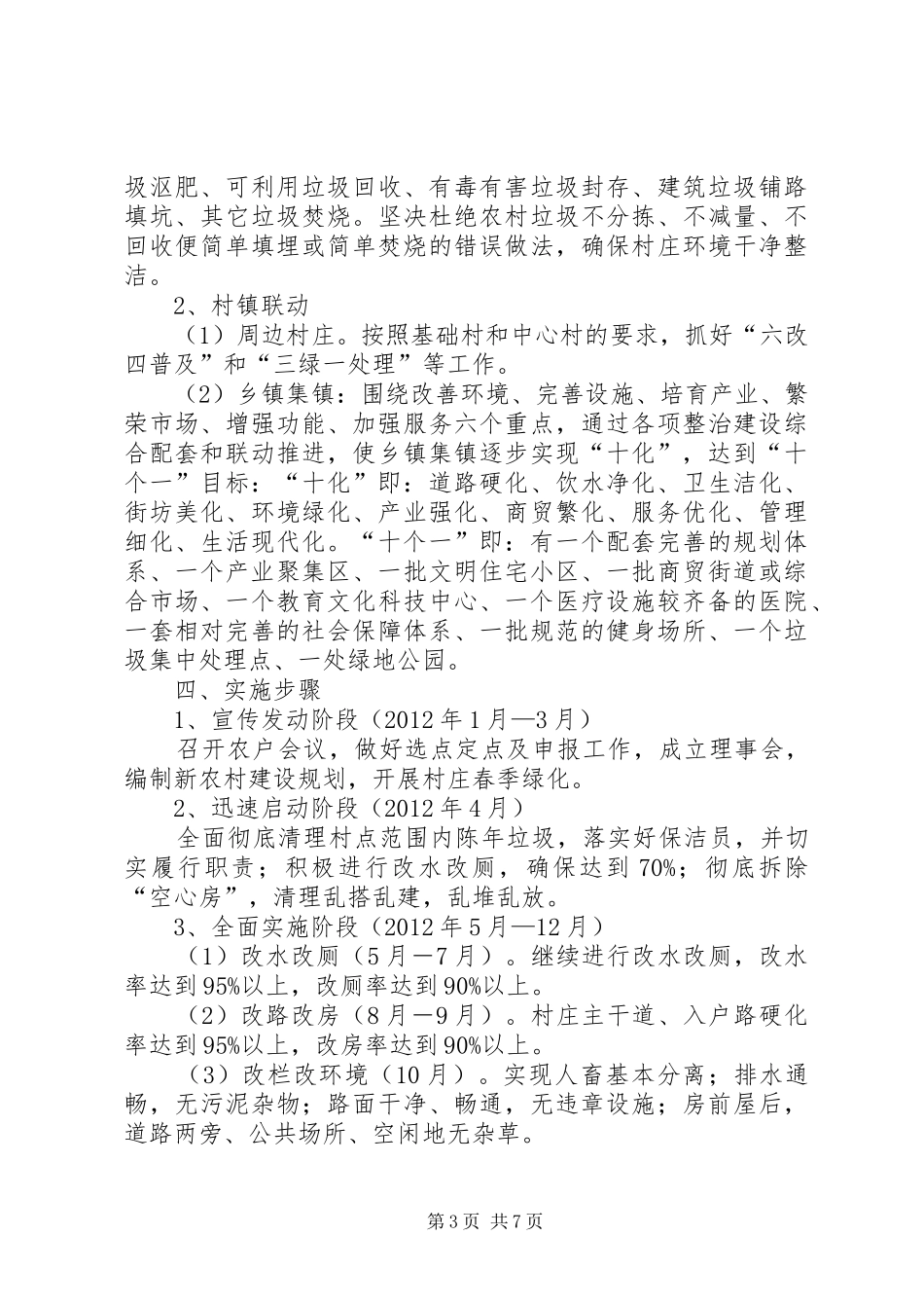 全县新农村试点指导实施方案_第3页