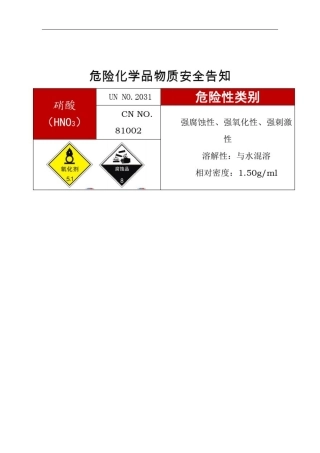 危险化学品安全告知牌(15种)种)