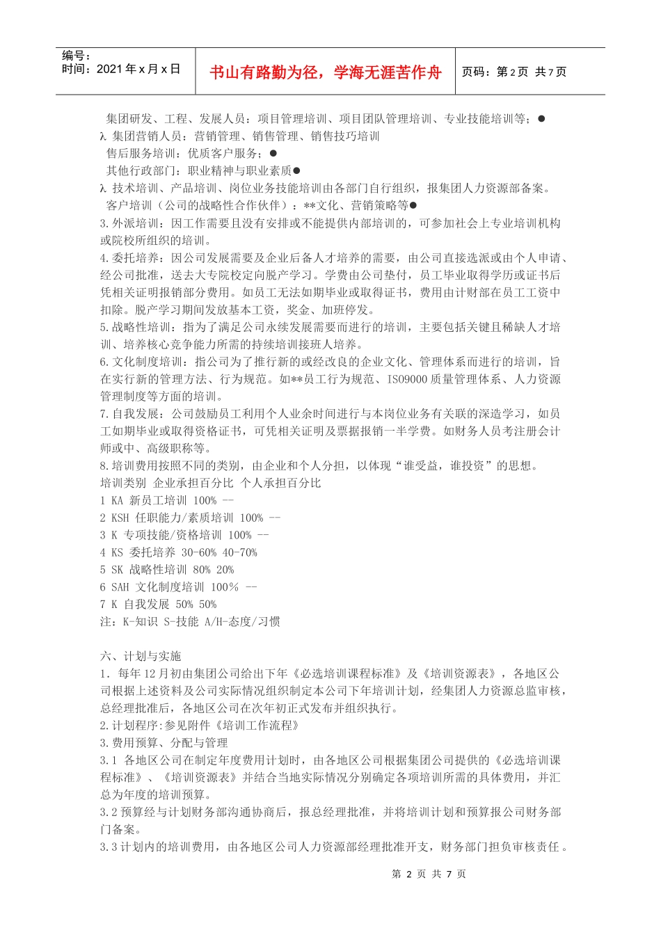 某地产集团培训实施管理办法_第2页