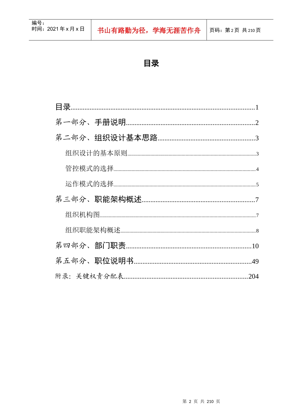 某城市发展投资公司组织管理手册_第2页