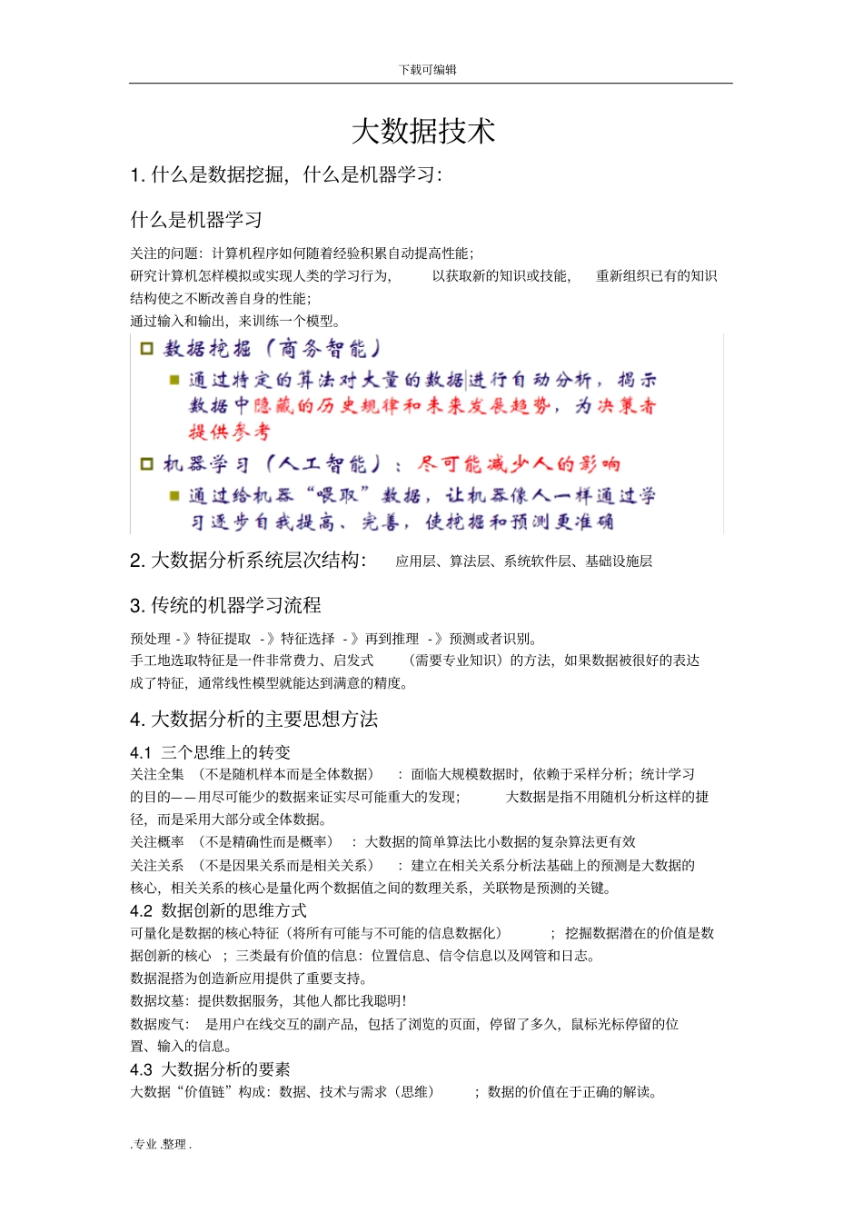 北邮_大数据技术课程重点总结_第1页