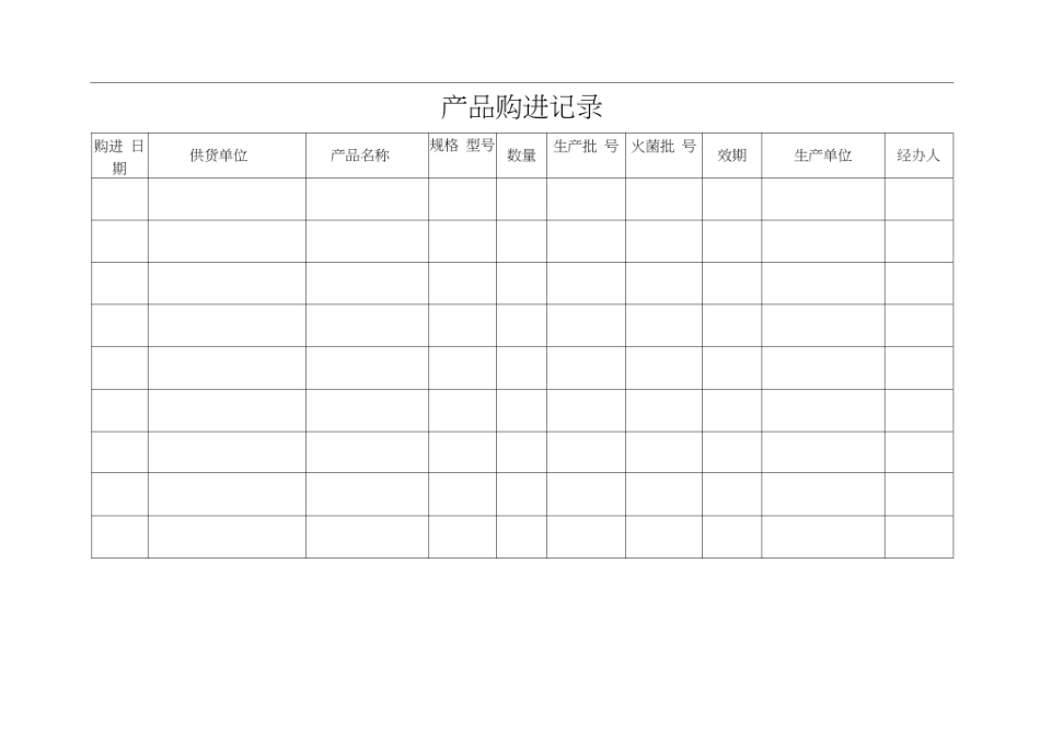 医疗器械各种记录表格_第2页