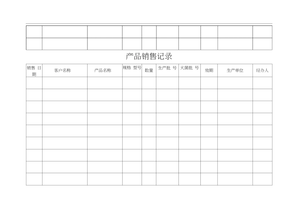 医疗器械各种记录表格_第3页