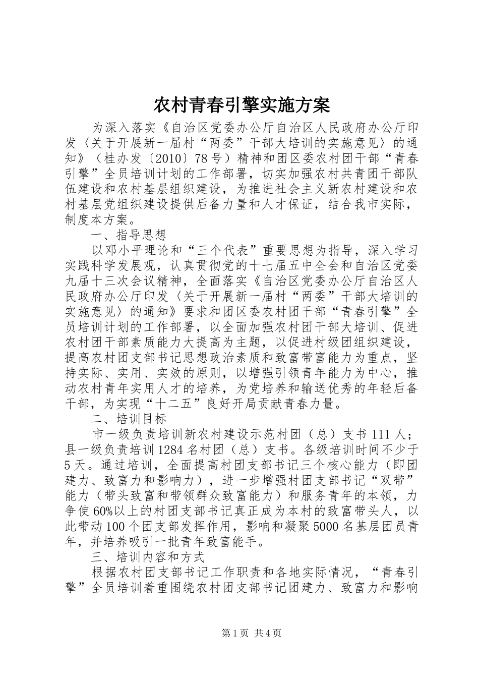 农村青春引擎方案_第1页