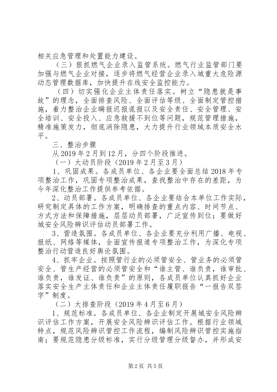 城市运行安全专项整治实施方案_第2页