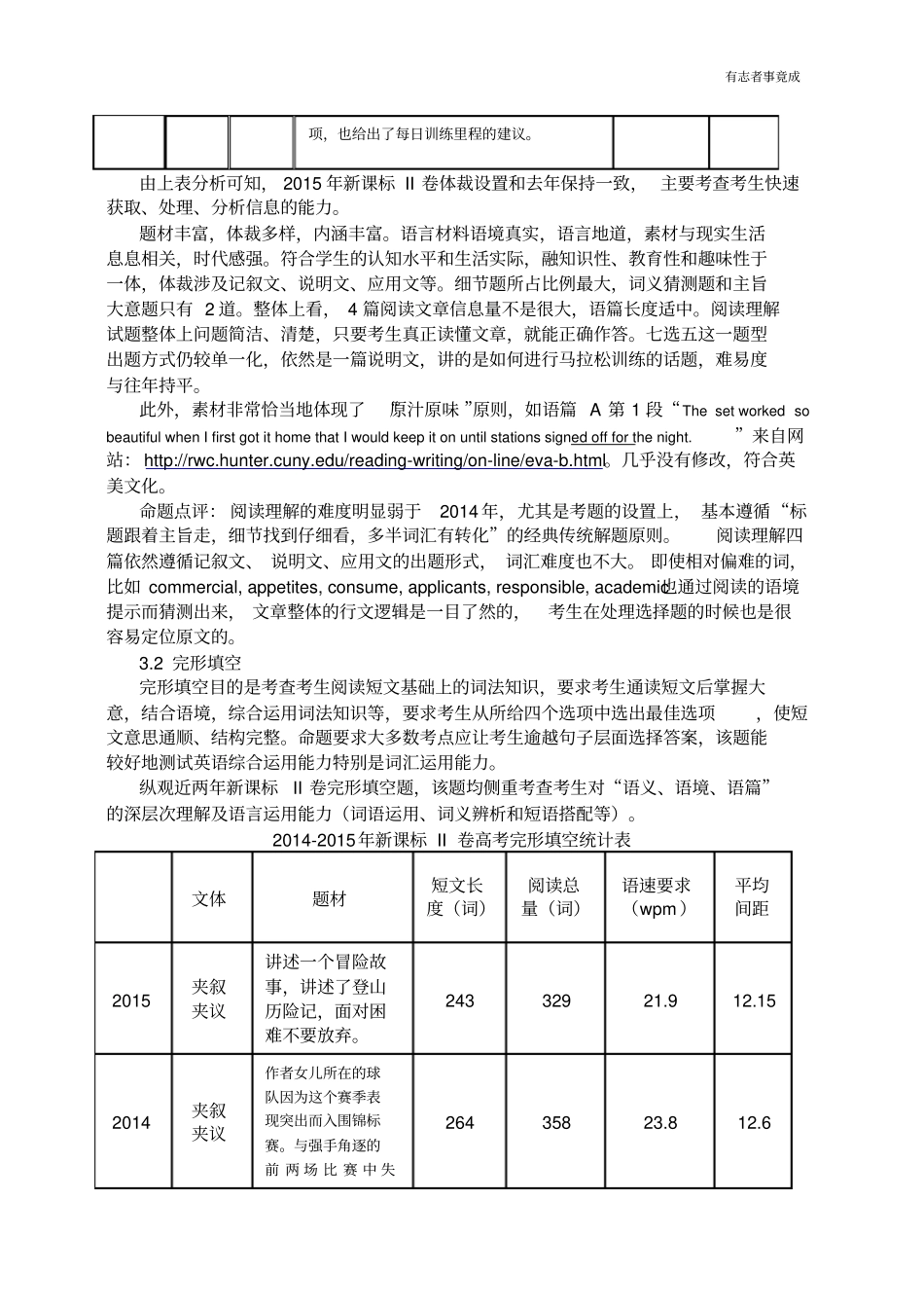 全国高考英语新课标II卷历年命题分析_第3页