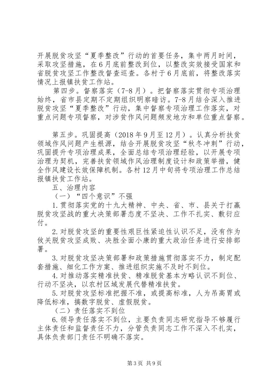 扶贫领域作风问题治理实施方案_第3页