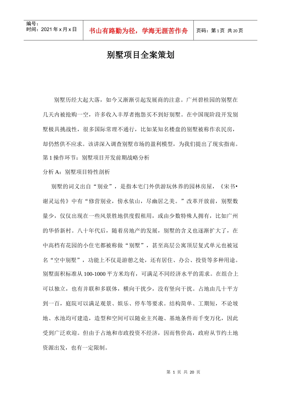 某别墅项目全案策划_第1页