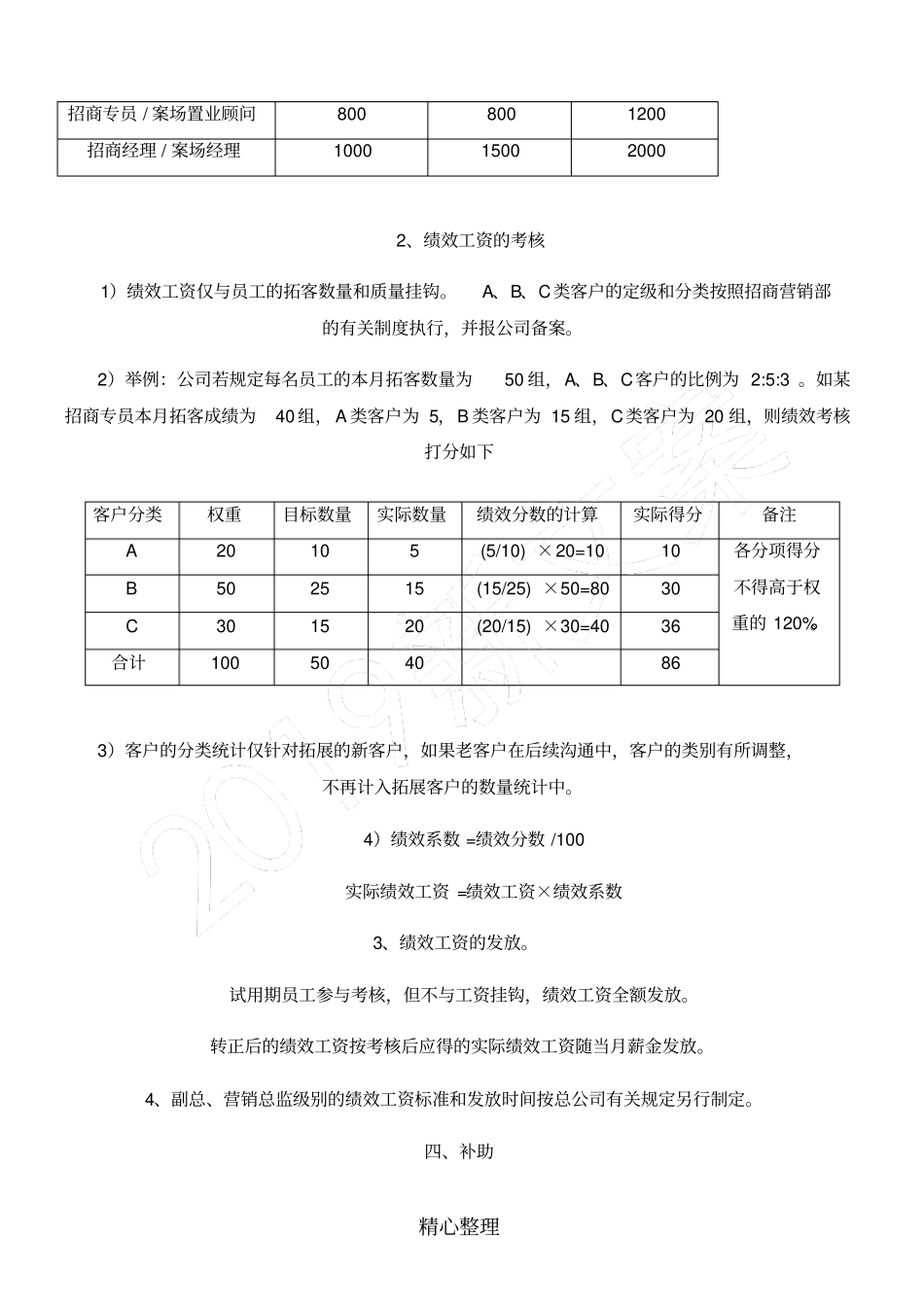招商人员薪酬及提成_第2页