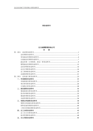 某咨询_房地产开发有限公司职务说明书_178页