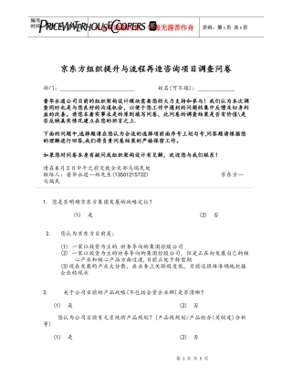 某咨询－京东方组织与流程的调查问卷