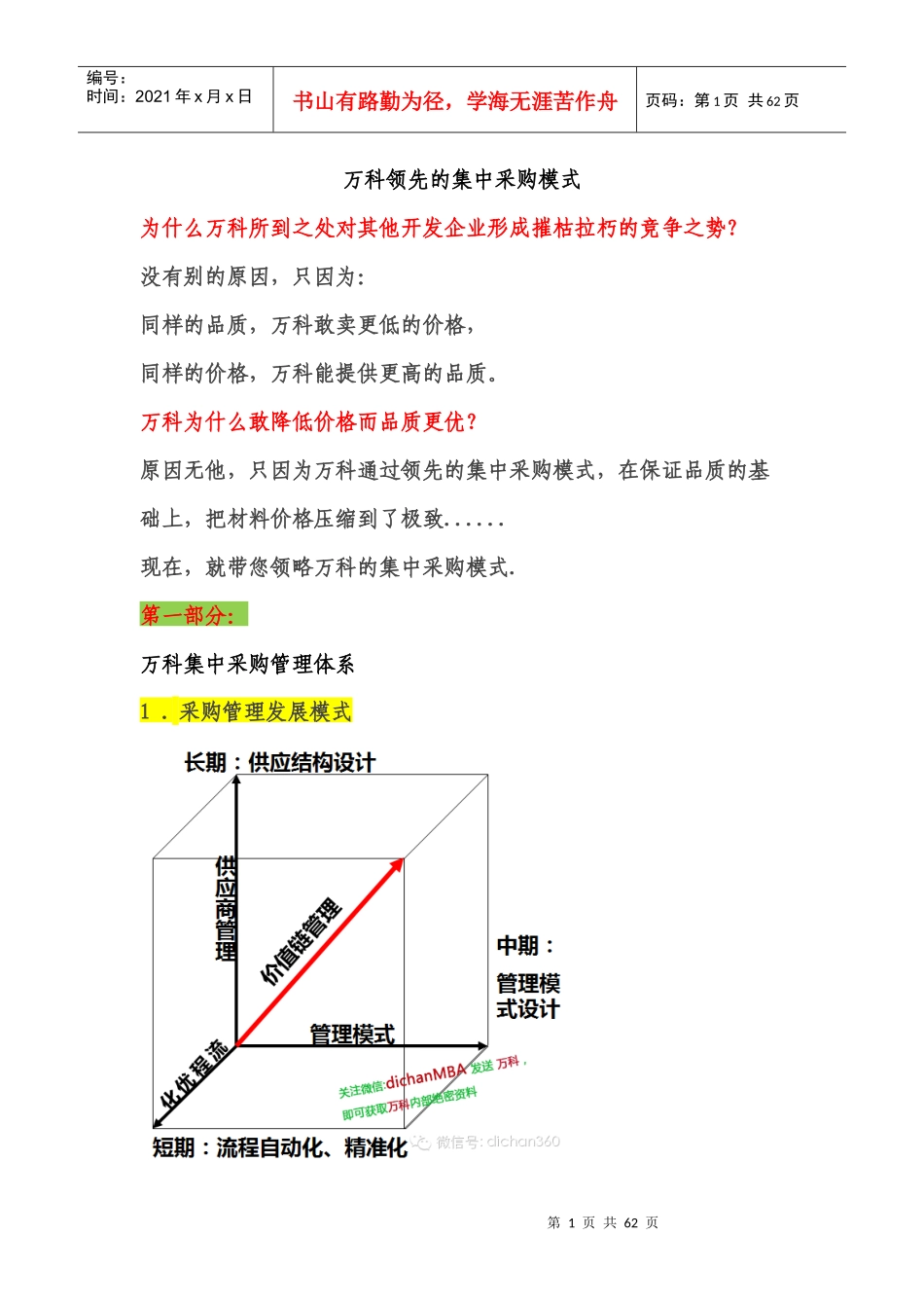 某地产领先的集中采购模式_第1页