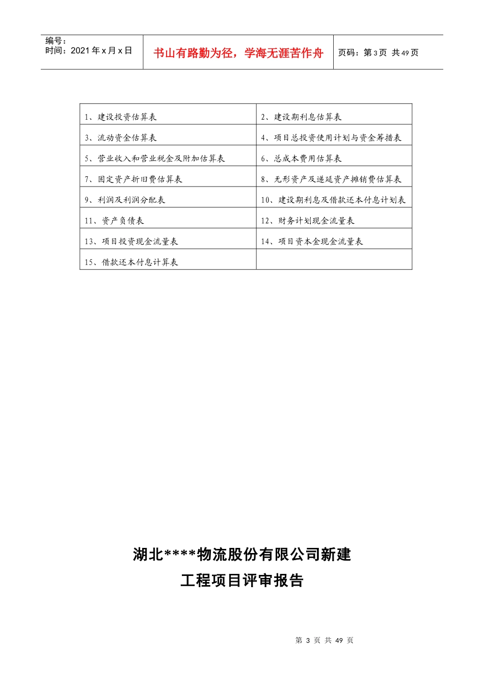 某公司项目贷款评审报告书_第3页