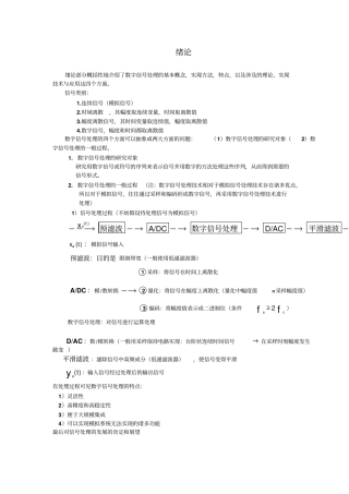 数字信号处理课程总结公式全是用公式编辑器编的哦