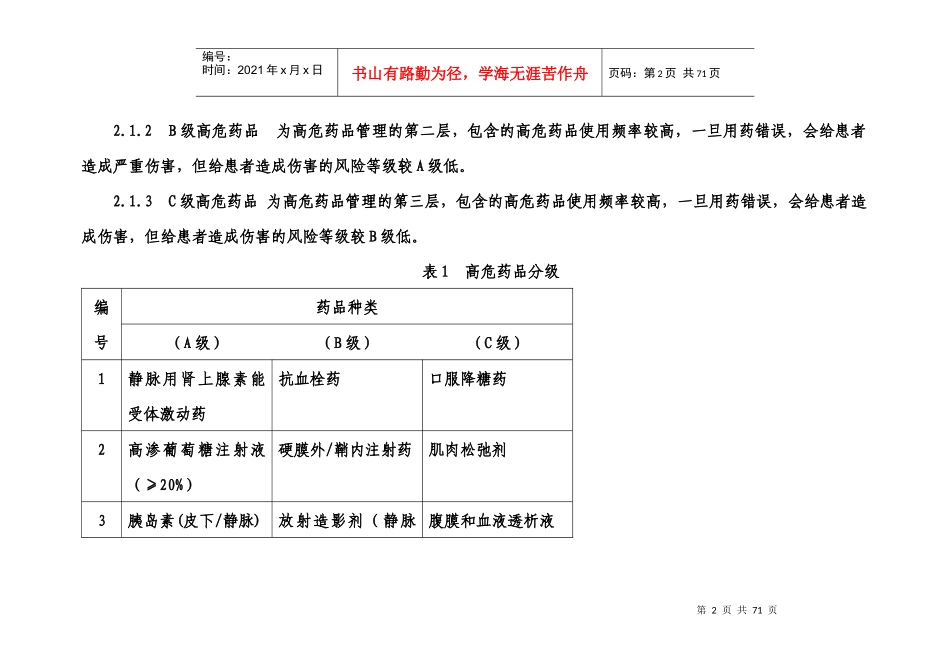 某妇女儿童医院高危药品管理制度汇编_第2页