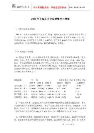 某市小型企业发展情况与展望