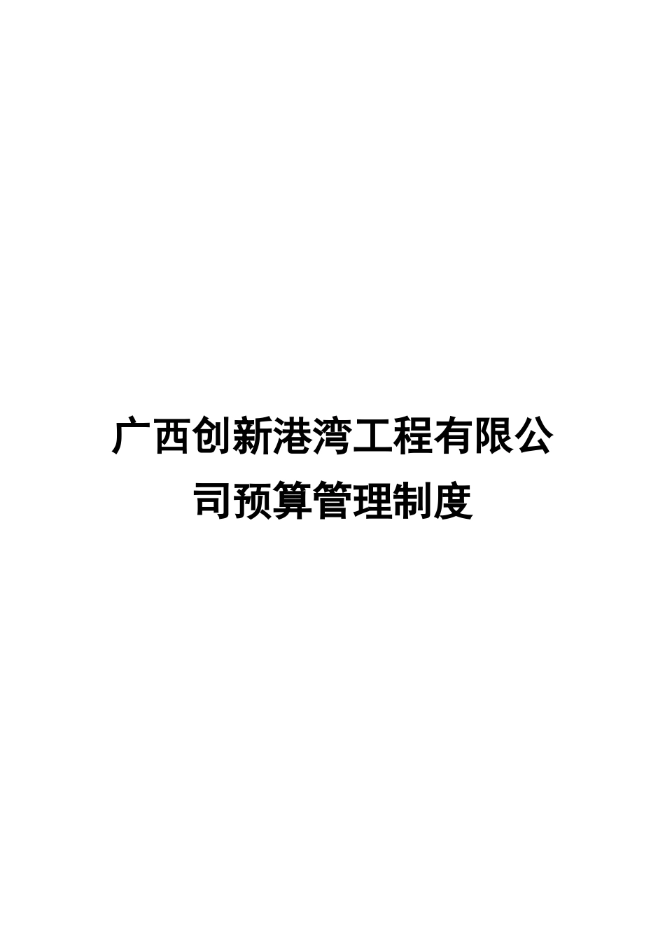 某工程有限公司预算管理制度_第1页