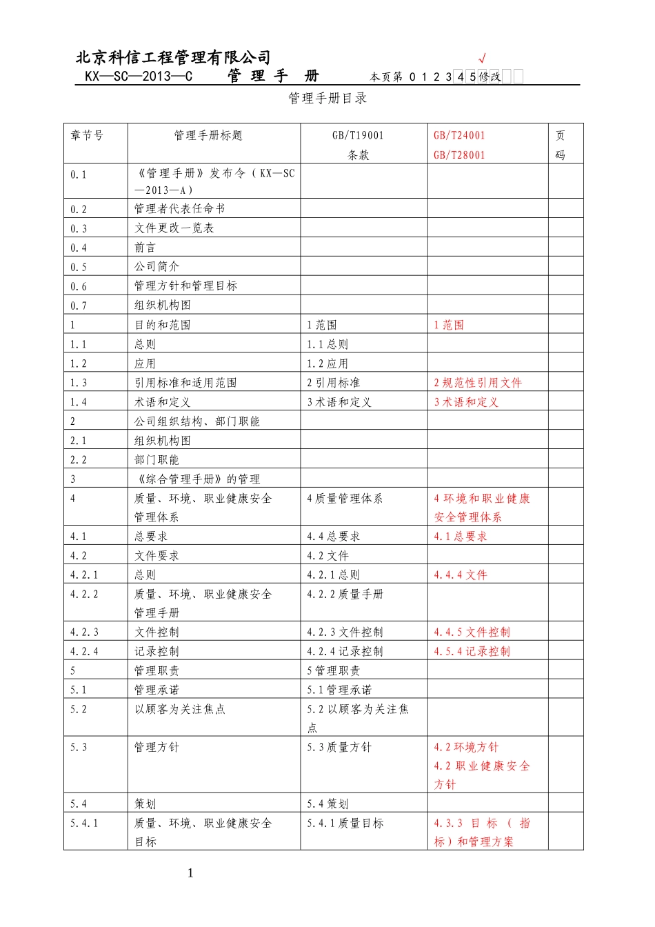 某工程管理有限公司管理手册_第1页