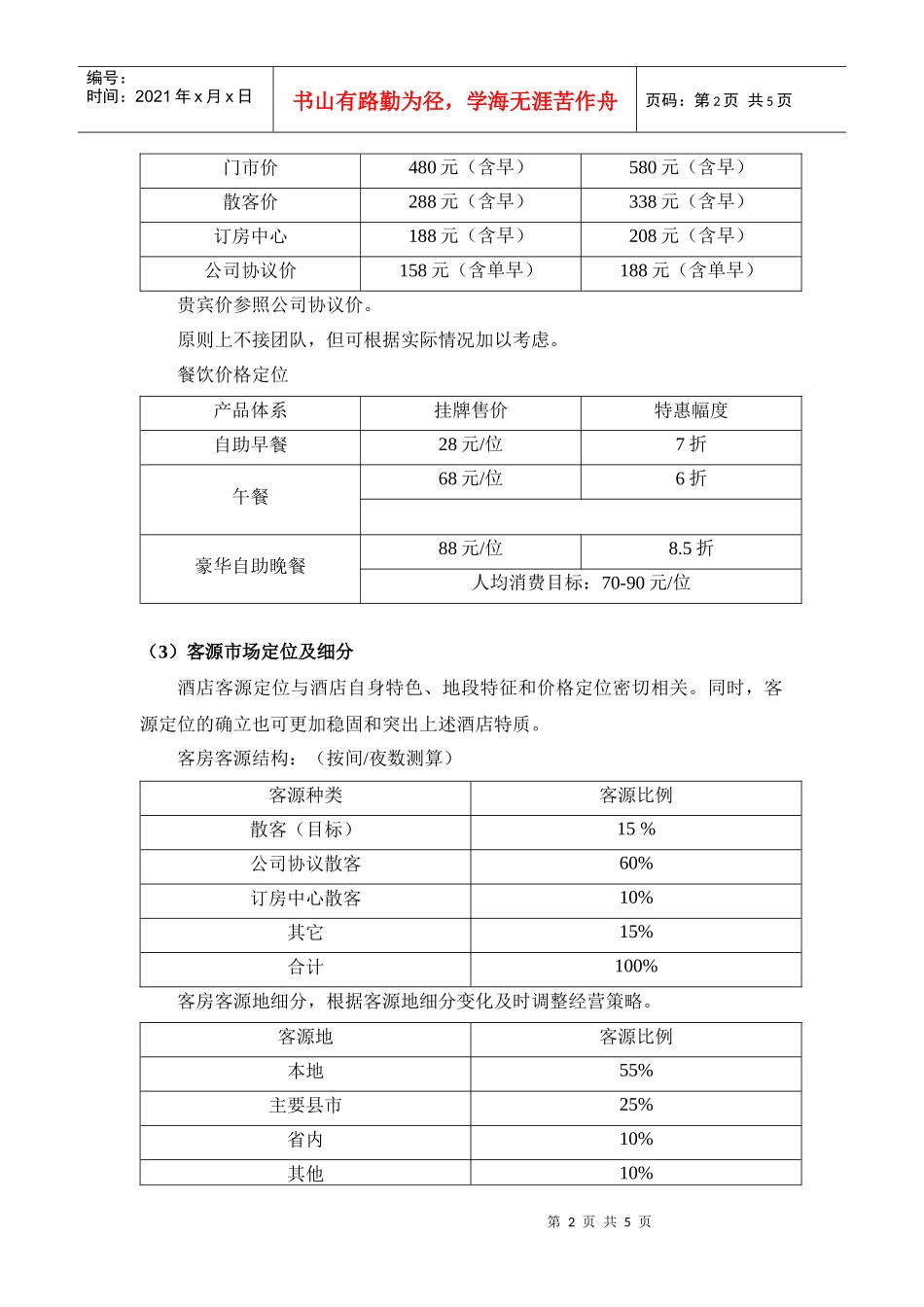 某大酒店经营思路及管理制度_第2页
