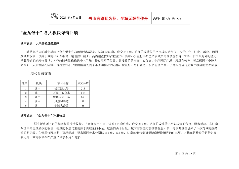 某年度11月南京房地产市场调研报告_第3页