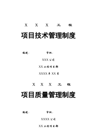 某工程13项项目管理制度