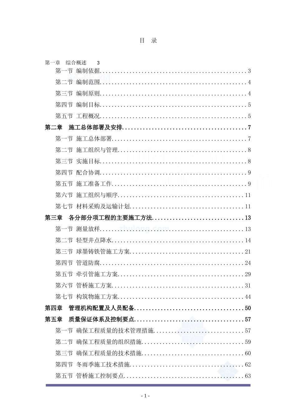 某市供水管网施工组织设计_第1页