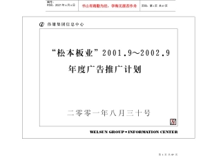 某建材公司年度广告推广计划