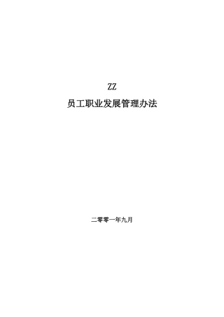 某房产公司员工职业发展管理办法