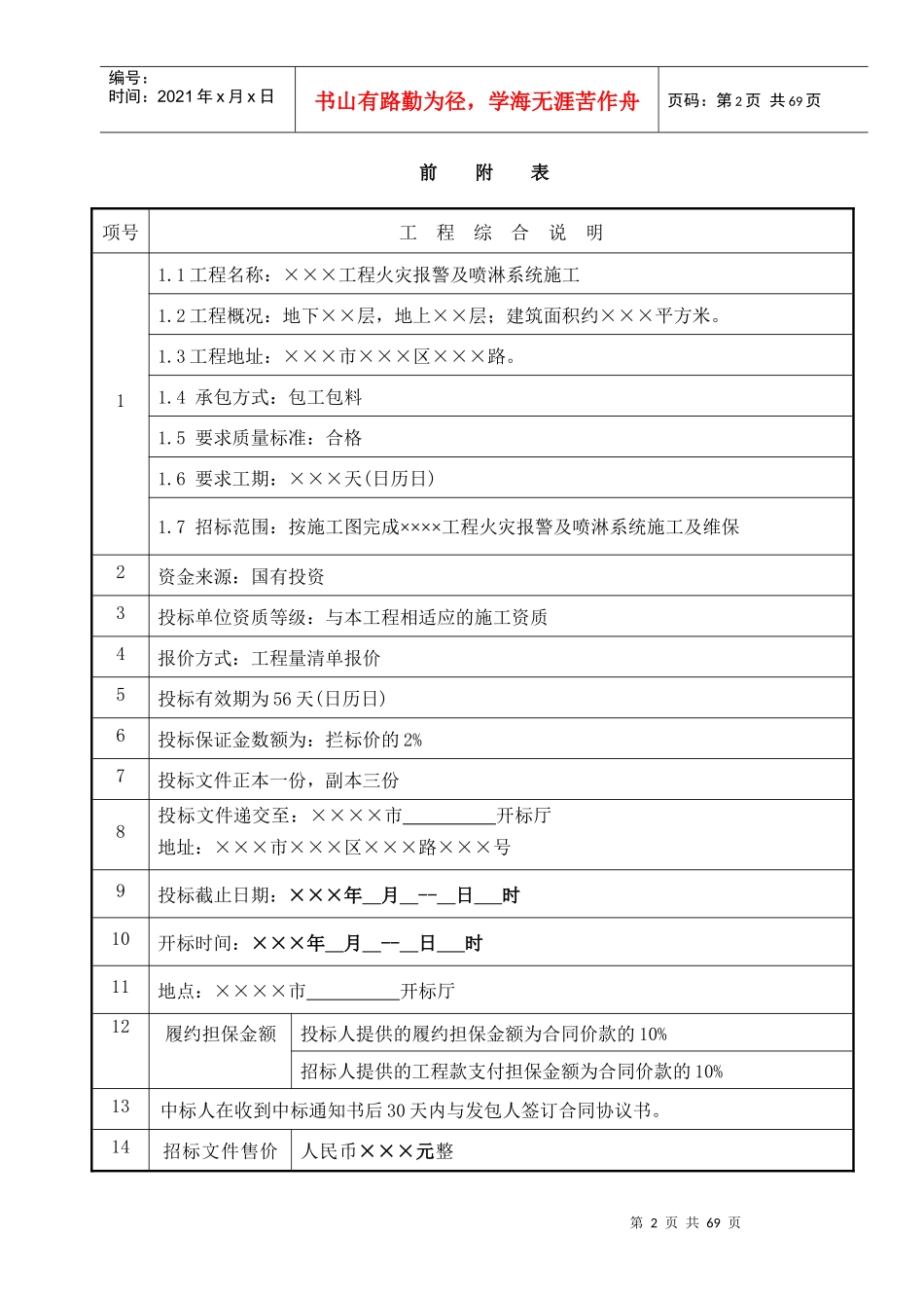 某工程火灾报警与喷淋系统施工招标_第3页
