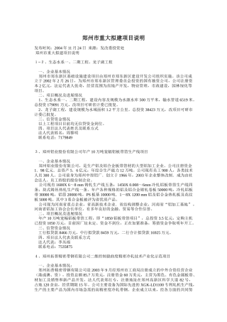 某市重大拟建项目说明(doc 32页)