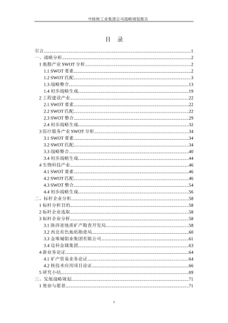 某工业集团公司战略规划报告