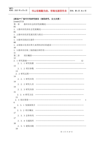 某广场可行性研究报告(doc 36页)