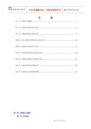 某年度方便面市场分析报告
