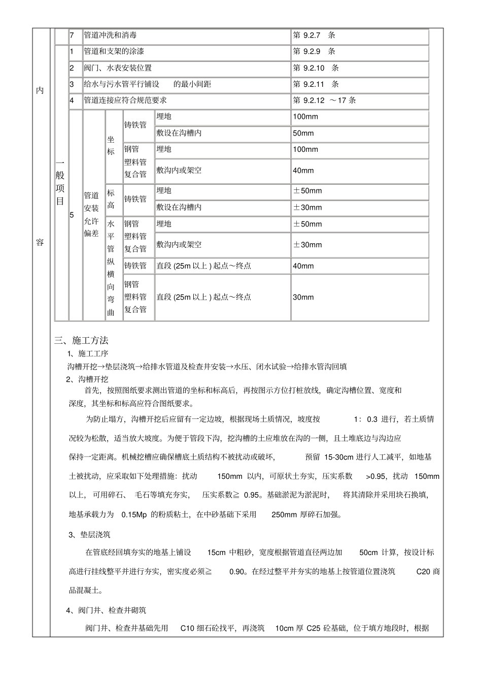 室外给排水分项工程质量技术交底卡_第2页