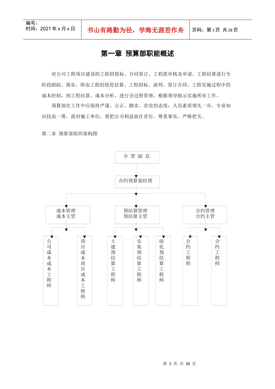 某工程公司预算部管理制度_第3页