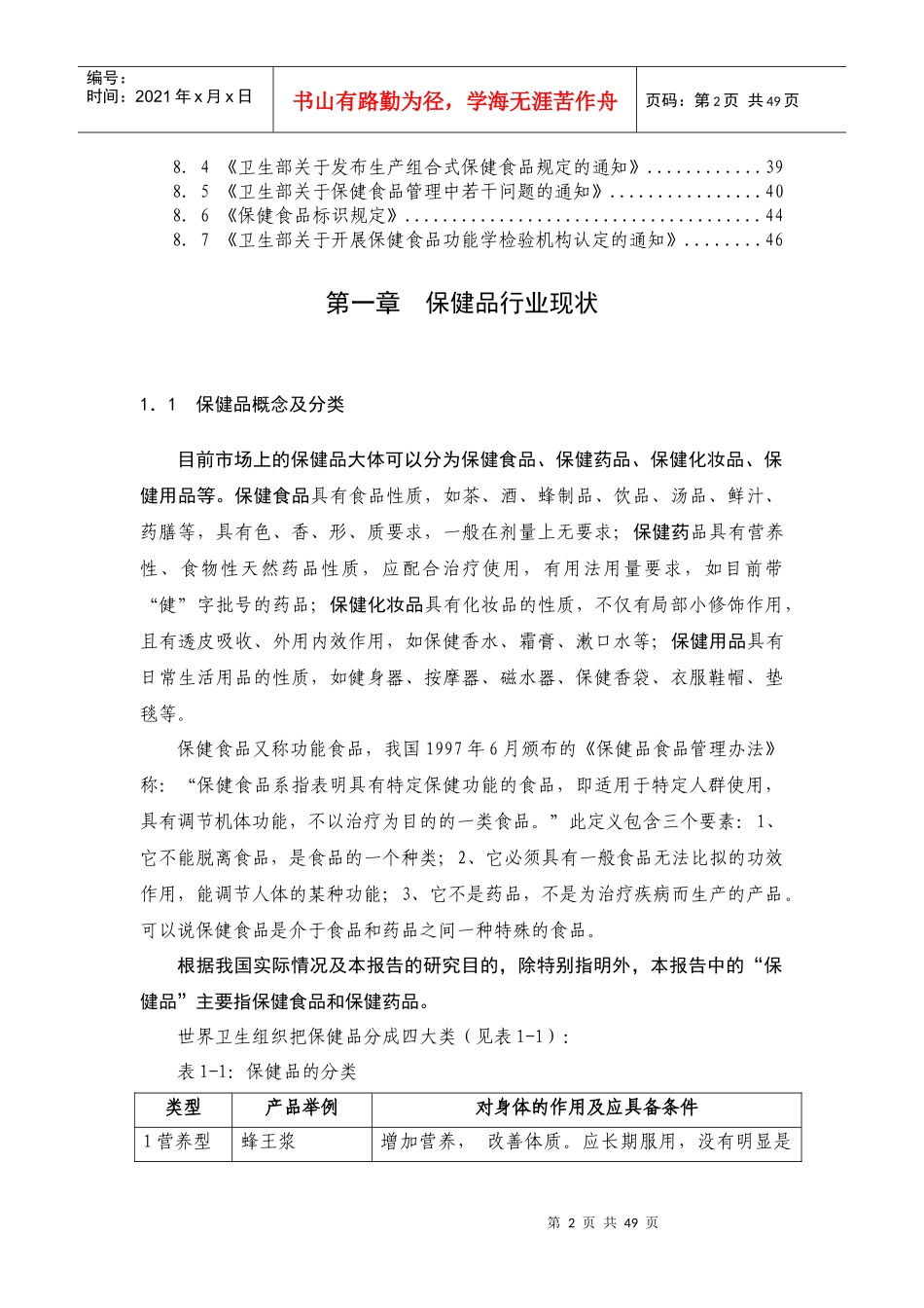 某年中国保健品行业研究报告_第2页