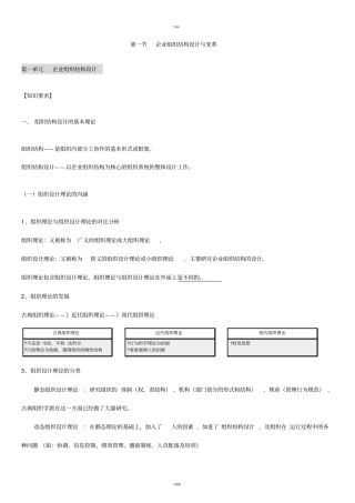 人力资源规划-知识点重新复习整理