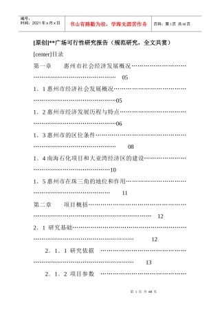 某广场可行性研究报告(doc 66页)